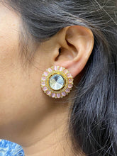 Fancy Polki Stud Earrings for parties and weddings